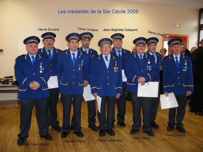 les m&eacute;daill&eacute;s de la Ste C&eacute;cile 2009